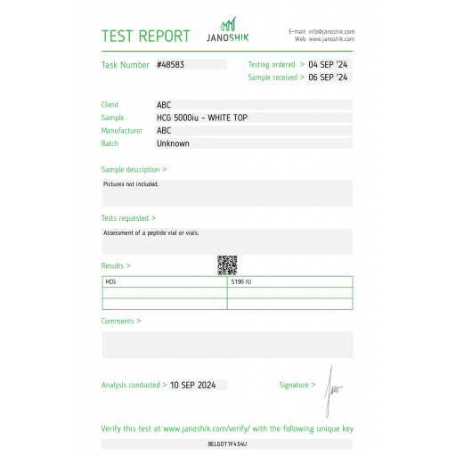 HCG 5000iu - Human Chorionic Gonadotrophin - Stealth Labs