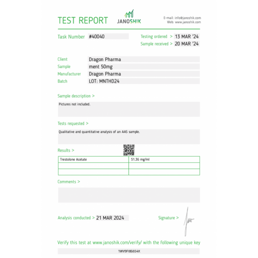 Ment 50 - Trestolone Acetate - Dragon Pharma, Europe