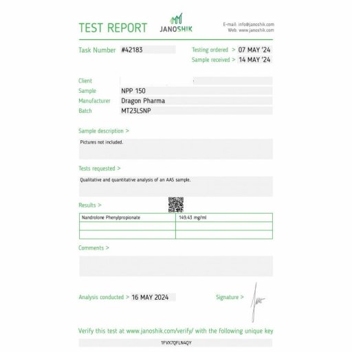 NPP 150 - Nandrolone Phenylpropionate - Dragon Pharma, Europe