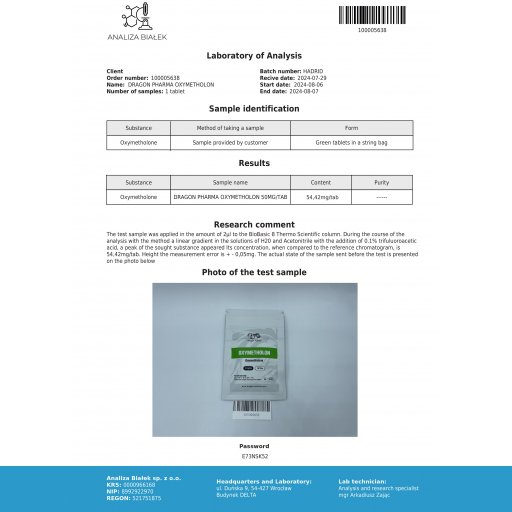 Oxymetholon (Anadrol) - Oxymetholone - Dragon Pharma, Europe