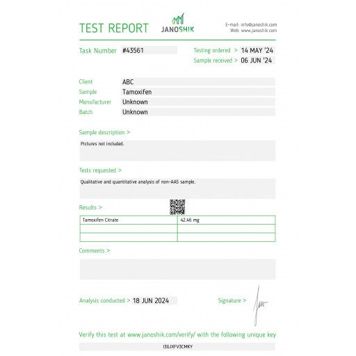 Tamoxifen - Tamoxifen Citrate - Stealth Labs